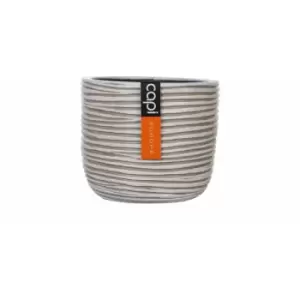 Image of Planter ball Rib 14x12 ivory