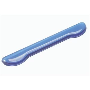Image of Gel Filled Non Skid Easy Clean Keyboard Wrist Rest Transparent Blue