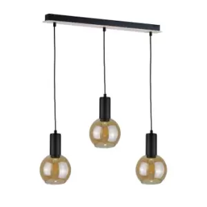 Image of Jantar Bar Pendant Ceiling Light Wood, 60cm, 3x E27
