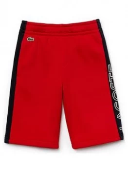 Image of Lacoste Sports Boys Logo Jersey Short - Red