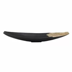 Image of Interiors By Ph Aluminium Boat Dish Black/Gold