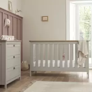Image of Tutti Bambini Verona 2 Piece Nursery Furniture Set in Dove Grey and Oak