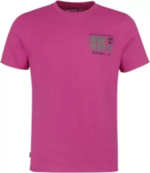 Image of Timberland Outdoor Back Graphic Tee T-Shirt pink