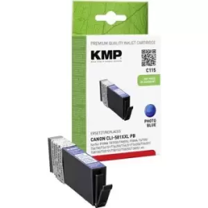 Image of KMP Ink replaced Canon CLI-581PB XXL Compatible Blue C115 1578,0242
