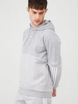 Image of Adidas Originals Outline Overhead Hoodie - Medium Grey Heather