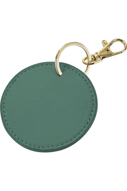 Image of Bagbase Boutique Circular Leather-Look PU Keyclip in Green Green Unisex One Size
