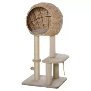 Image of PawHut Cat Climb Activity Center - Beige