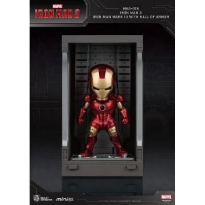 Image of Iron Man 3 Mini Egg Attack Action Figure Hall of Armor Iron Man Mark III 8 cm