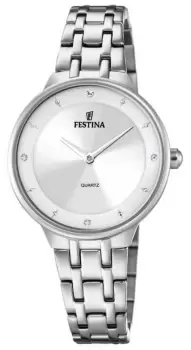 Image of Festina F20600/1 Ladies Steel With CZ Sets & Steel Watch