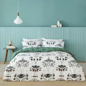 Image of Furn - Chrysirida Madagascan Print Reversible Duvet Cover Set, Multi, Single