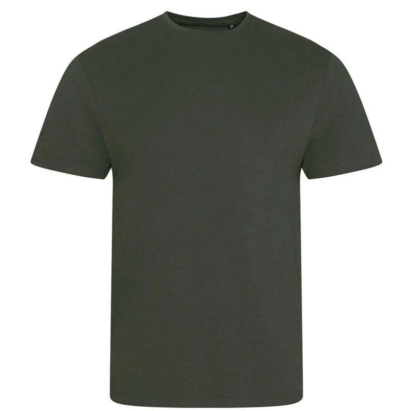 Image of AWDis AWDis Men Cascade logie T-Shirt in Dark Olive Size: Small Dark Olive S Male 5063107062697