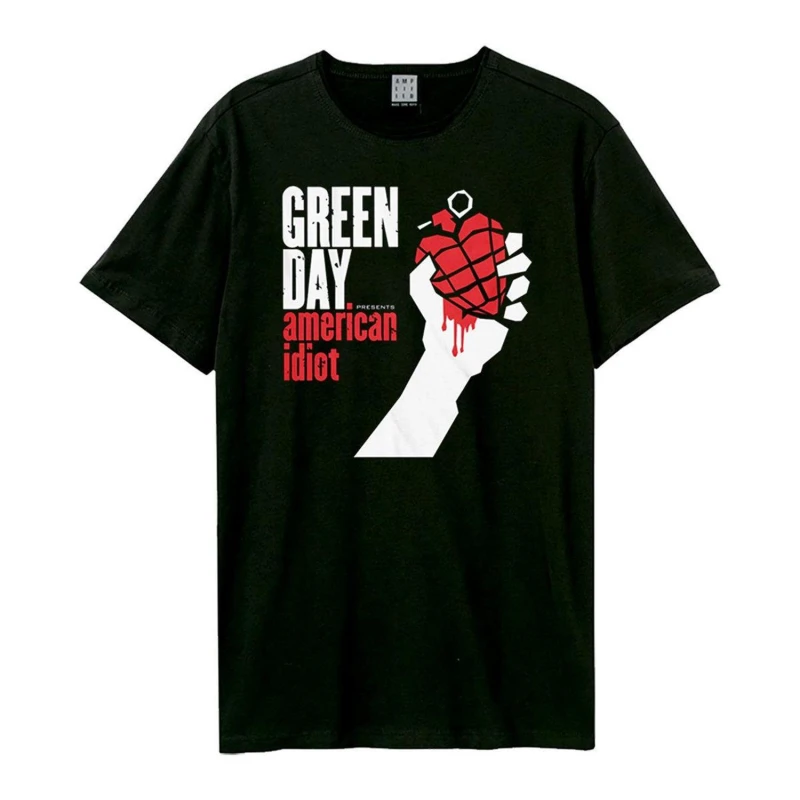 Image of Amplified Amplified Men American Idiot Green Day T-Shirt in Black Size: X-Small Black XS Male 5063806704140