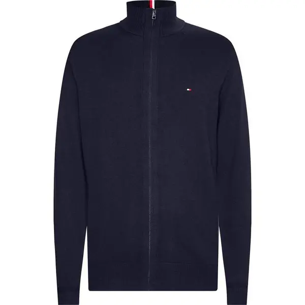 Image of Tommy Hilfiger Pima Full Zip Jumper - Blue S