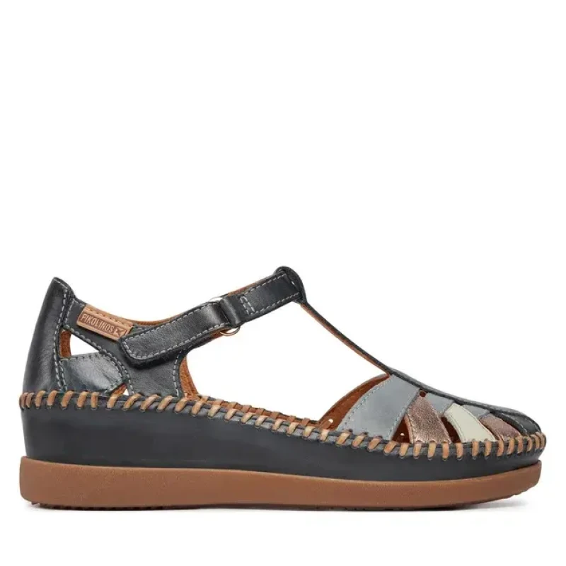 Image of Pikolinos Cadaques W8K-0705 Leather Womens Comfort Sandals - Ocean - Size:UK 7-7.5