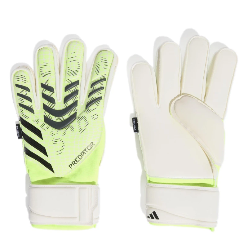 Image of adidas Predator Match Fingersave Goalkeeper Gloves Adults Lemon/Black unisex 7