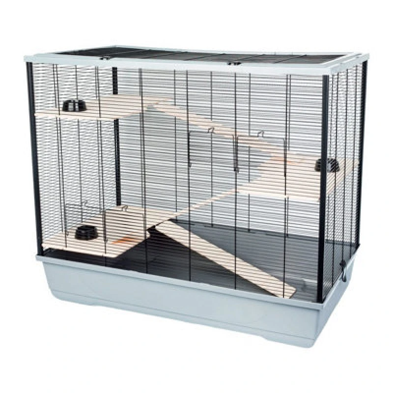 Image of Little Friends Plaza Xl Rat Hamster Small Animal Cage - 100 X 54 X 83 - Grey