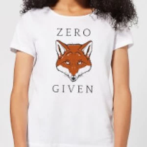 Image of Zero Fox Given Womens T-Shirt - White - 3XL
