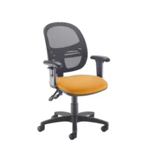 Image of Dams MTO Jota Mesh Medium Back Operators Chair with Adjustable Arms - Costa Blue