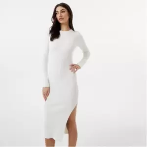Image of Jack Wills Ribbed Open Back Dress - White