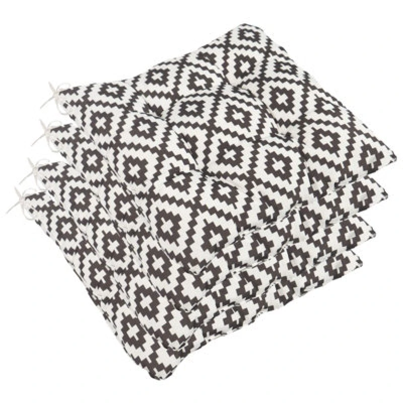 Image of OHS OHS 2 Pack Seat Pads Water Resistant Garden Chairs Cover Outdoor Cushions in Grey Size: 40cm x 40cm Grey 40cm x 40cm Unisex 5027434196111