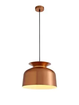 Image of Single Ceiling Dome Pendant, Adjustable E27, Copper