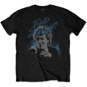 Image of Rod Stewart - Scribble Photo Mens Medium T-Shirt - Black