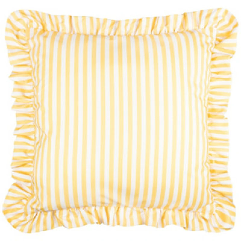 Image of Wylder Nature Millie Ruffle 50X50 Outdoor Polyester Cushion Pink Yellow WXNPT Unisex