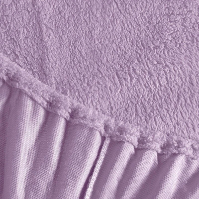 Image of OHS OHS Teddy Fleece Thermal Fitted Bed Sheet in Lilac Size: King Fitted Lilac King Fitted Unisex 5027434190843
