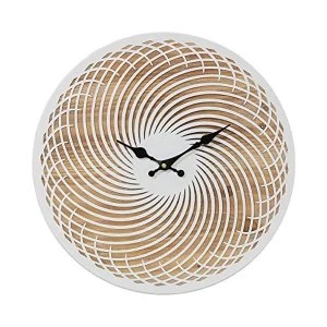 Image of HOMETIME? Laser Cut Wooden Spiral Wall Clock - 40cm