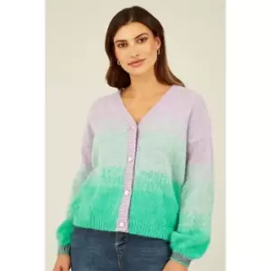Image of Yumi Green Ombre Relaxed Cardigan - Green