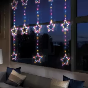 Image of Star 312 Rainbow LED Curtain Curtain Light Clear & Silver Cable