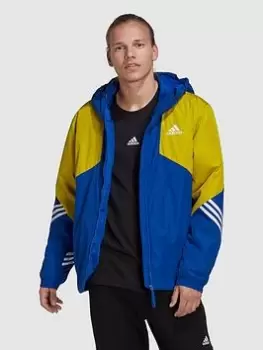 Image of Adidas Bts Hoodie Jkt, Blue/Green Size M Men