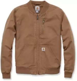 Image of Carhartt Crawford Womens Bomber Jacket, brown, Size XL, brown, Size XL for Women