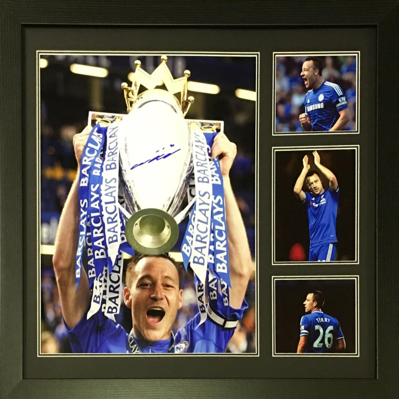 Image of AllStarSignings Ltd John Terry signed & framed Chelsea photograph Blue unisex One Size