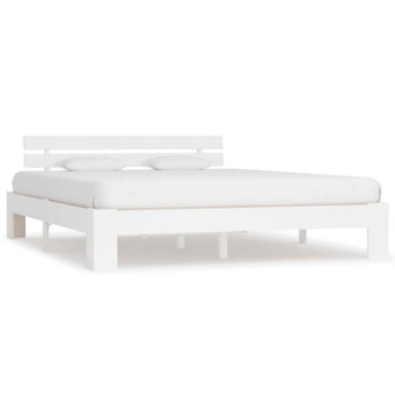 Image of Vidaxl Bed Frame Without Mattress White 180X200Cm Solid Wood Pine