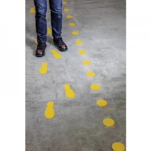 Image of Durable 172704 Floor Marking Form -Foot- Signal yellow 5 Pair (L x W x H) 240 x 90 x 0.7 mm