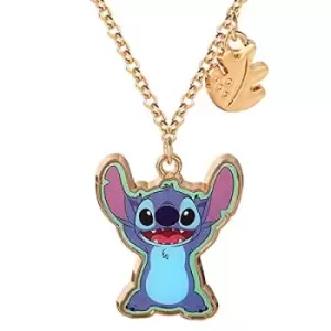 Image of Disney Lilo & Stitch Purple, blue and gold enamel Costume Necklace NH00924YL-16