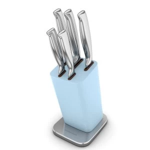 Image of Morphy Richards Special-Edition 5 Piece Knife Block Set - Azure