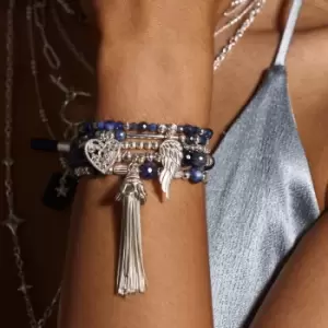 Image of ChloBo Silver Mindful Sodalite Set of 5 Bracelets