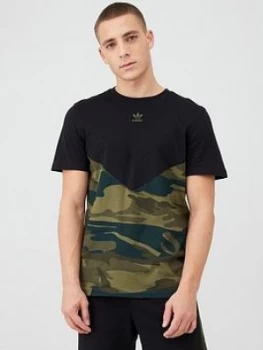 Image of adidas Originals Camo T-Shirt - Black, Size S, Men