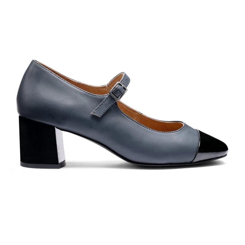 Image of Hotter Womens 'Shimmer' Smart Heels in Mid Navy Size: 8 Mid Navy Female 8