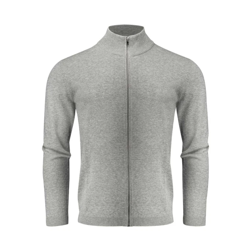 Image of James Harvest Mens Ashland Knitted Cardigan in Grey Size: Small Grey Male S