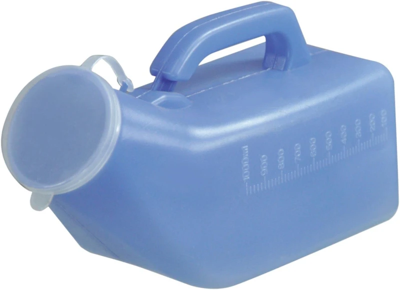 Image of Aidapt Male Urinal With Lid Blue