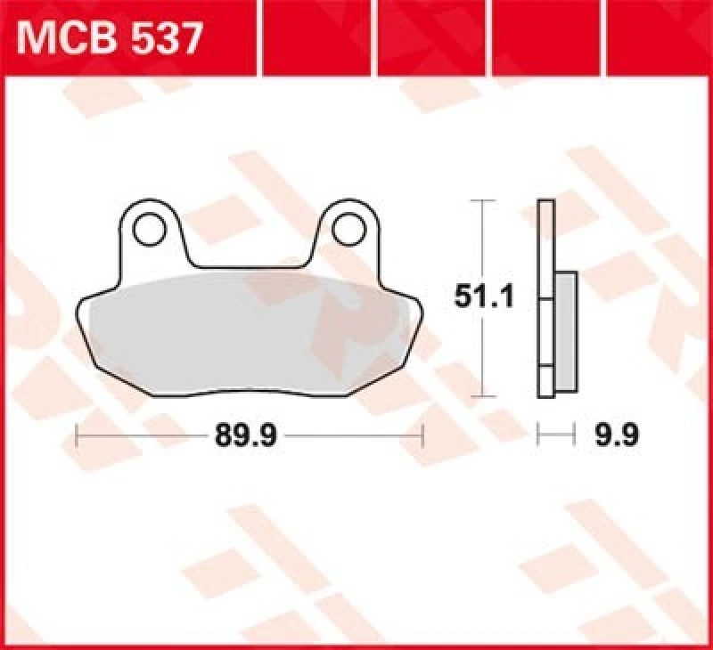 Image of TRW Lucas Brake pad MCB537