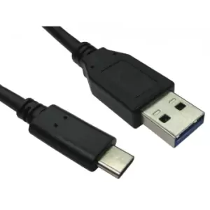 Image of Cables Direct 0.5m USB 3.1 Male Type-C to Male Type-A Cable in Black