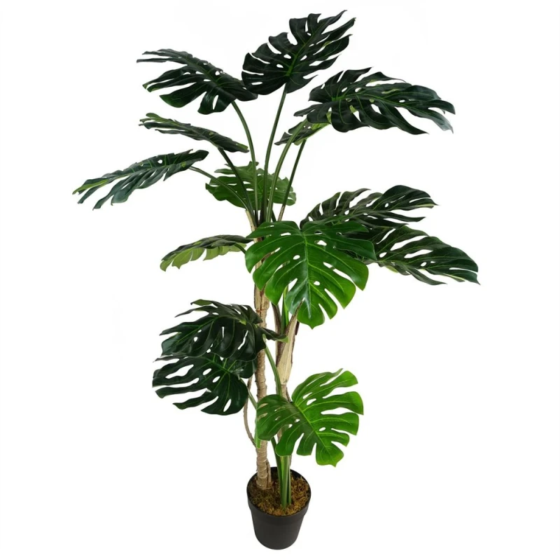 Image of Leaf Artificial Monstera Plant 150cm Luxury Cheese Plant 5ft Tall Botanik Green