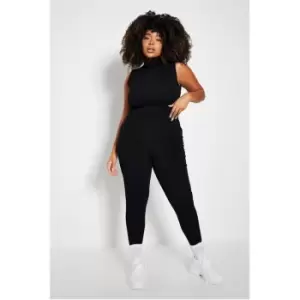 Image of I Saw It First Plus Size Structured Rib High Waisted Leggings - Black