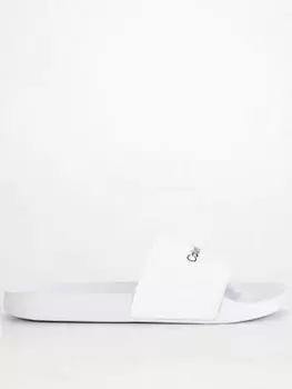 Image of Calvin Klein Pool Rubber Slide, White, Size 41, Men
