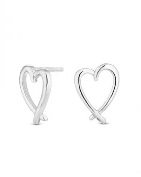 Image of Simply Silver Heart Stud Earring