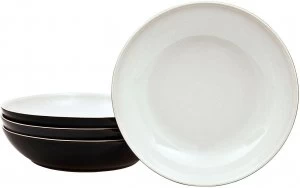 Image of Denby Everyday Set of 4 Stoneware Pasta Bowls Black Pepper